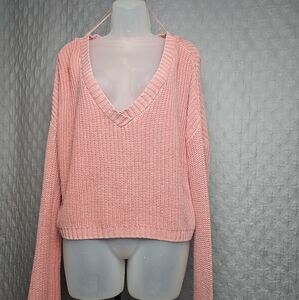 Coral V Neck Summer Sweater